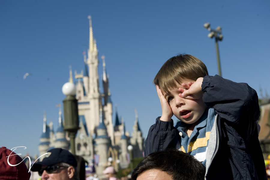 DSC_1450 Disney has a way of wearing out the best of them. Andrew could barely keep his eyes open during one of the parades.