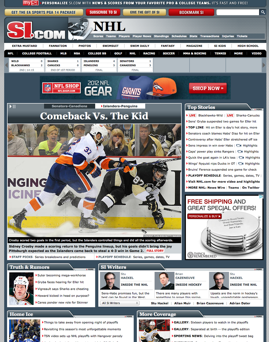 Pittsburgh Penguins v New York Islanders | Stanley Cup Playoffs | National Publications
