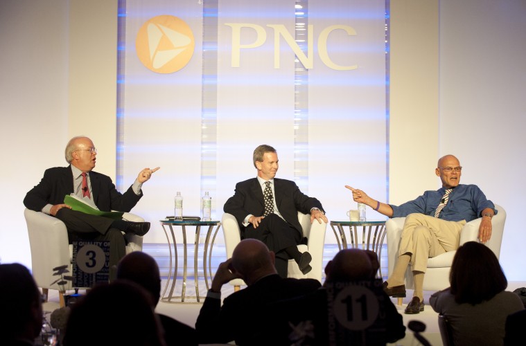 Corporate photography with Karl Rove and James Carville